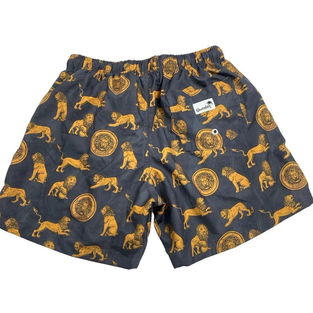 Boardies Gold Lion Swim Trunks Men's Small 5.5